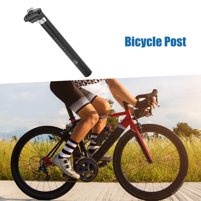 A ABSOPRO 31.6x300mm Bicycle Seat Post Aluminum Alloy Adjustable