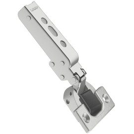 Gedotec Door Hinge for Wide Wooden Doors up to 40 kg - Pot Hinge | 1 Piece Heavy Duty Hinge J95 - Corner Stop | Nickel-Plated - with Automatic Closing | Pot Bore: 40 mm | Hinges for Screwing
