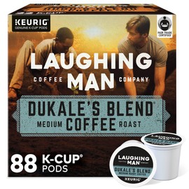 Laughing Man Dukale's Blend Keurig Recyclable K-Cup Coffee Pods, Medium Roast Arabica Coffee for Keurig Makers, 88 Count (4 Packs of 22)