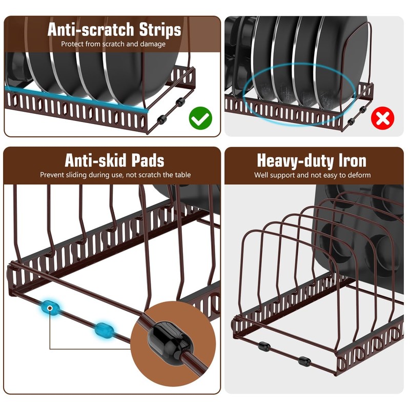 Housolution Cutting Board Organizer Rack, Expandable Baking Tray and Cookie