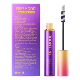 FREEMOOD Eyelash Growth Serum,2-In-1 Lash and Eyebrows Booster For Fuller, Thicker, Grow Luscious with Brow Enhancer 0.20 fl.oz/6ml (2 PCS)