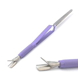 OdontoMed2011 C-curve Nail Pinching Tool Acrylic Gel Tips Multi-function Young Color Coated (Purple)