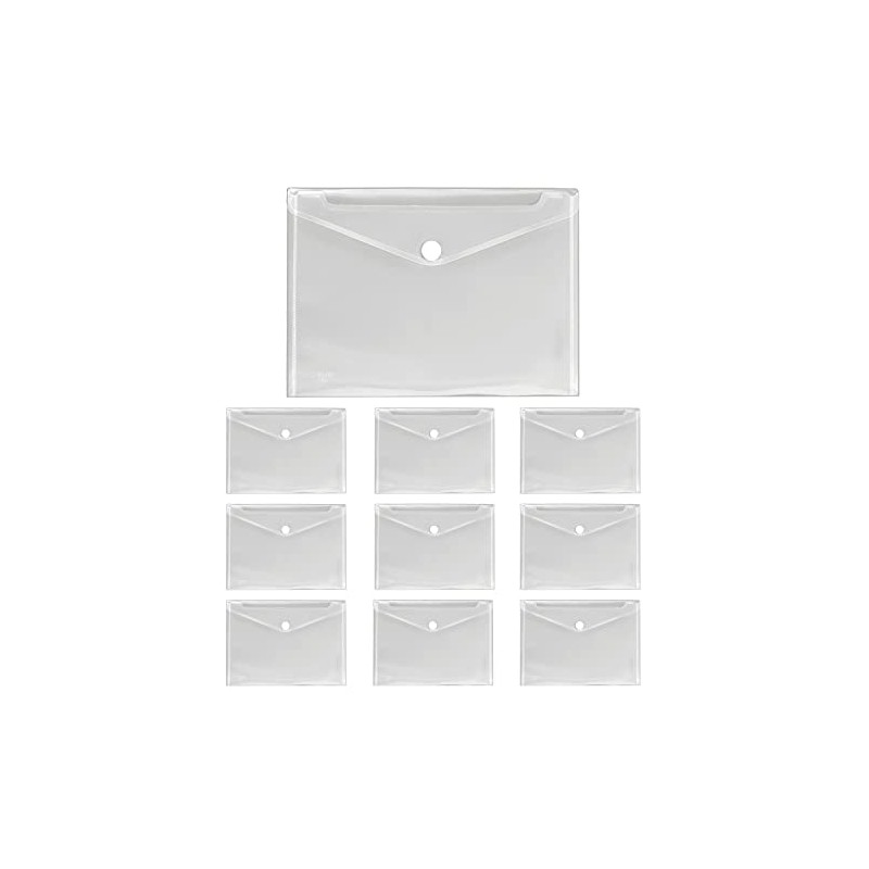 VELOFLEX A453010 Document Wallet Crystal, Pack of 10, DIN A4,
