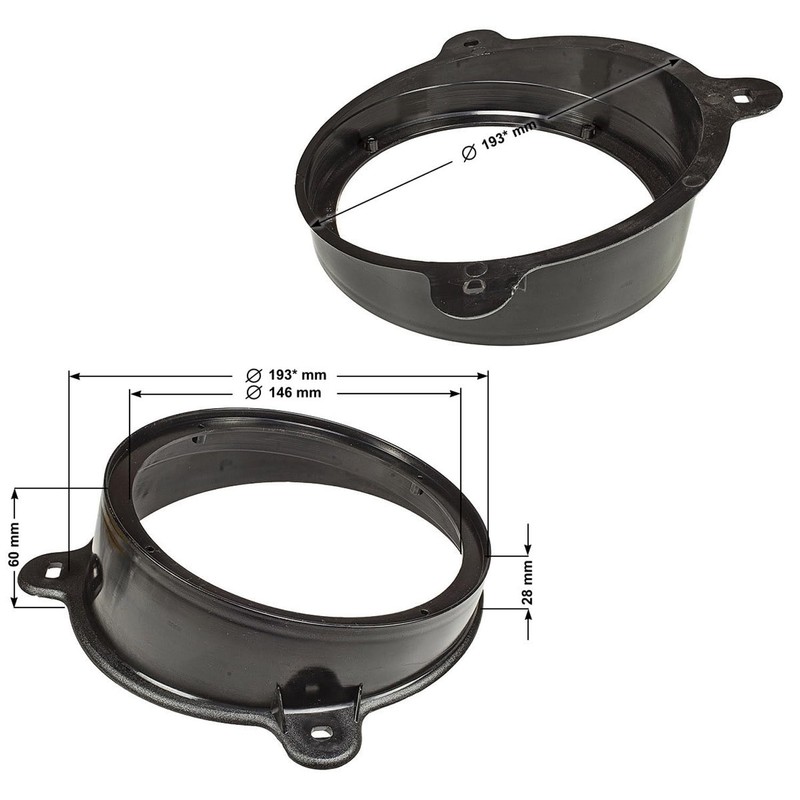 tomzz Audio 2834-015 Speaker Rings Adapter Brackets Compatible with Mercedes