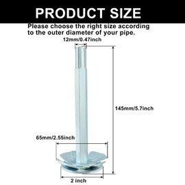 Murtenze PVC Pipe Reamer, 2 Inch Plumbing PVC Fitting Socket Saver Efficient Plumbing Fitting Saver Tool for Removing SCH 40 from Hub - Perfect for 1/2" Speed Power Drill(2 Inch)