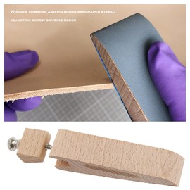eMagTech Wooden Sandboard Sandpaper Holder Adjustable Screw Sand Block Holder Polishing Tool for DIY Edge Polishing and Polishing Sandpaper Sanding Tool