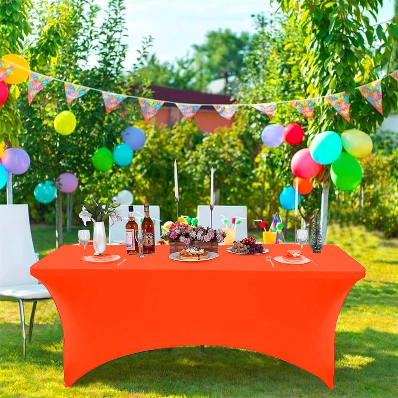 AIMENJOY Stretch Spandex Tablecloth, Rectangular Table Cover 4FT / 6FT