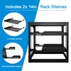 RackPath 12U Open Frame Network Rack with 2X 14in Vented