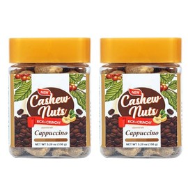 SOONICORN Cashew Nuts Seasoned with Cappuccino and Cheese,Snacks for Parties, Travel, Break Time, Healthy Cashews Roasted Lightly Salted Snack for Coffee Lover (large, Capuchino)