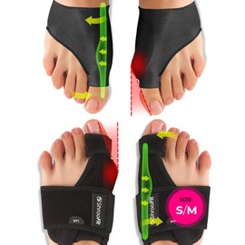 ShrooFit Effective Corrector for Women and Men | Relief Kit, Straighten Toes, and Correct Alignment | Cushion Sleeves | Feet Support - Small/Medium