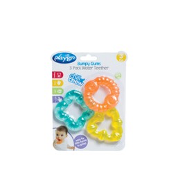 Playgro Beißring-Set Bumpy Gums, wassergefüllt, ab 3 Monaten, 3-teilig, Bumpy Gums, bunt, BPA-frei