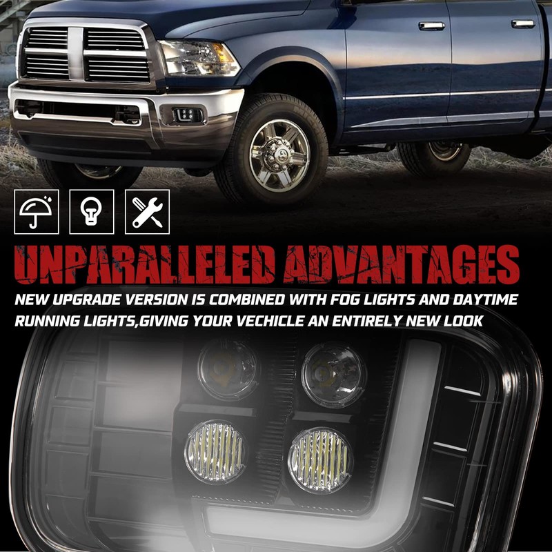 BUNKER INDUST Dodge Ram LED Fog Light with Daytime Running