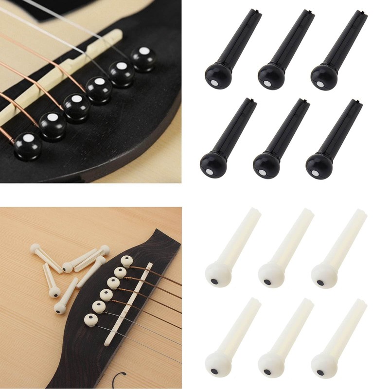 Guitar Bridge Pins 17pcs, Endpin for Acoustic Guitar 6 Strings