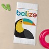 CafePress Belize Vintage Travel Poster with Toucan Beach Tow Large