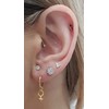 ENTREPLATA 925 Sterling Silver Earrings 24K Gold Plated Symbol for