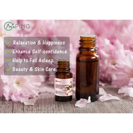 Cherry Blossom & Honeysuckle Essential Oils - 100% Pure Organic Natural Plant Oils for Diffuser, Aromatherapy, Spa, Massage, Yoga, Perfume, Body - 2x10ML