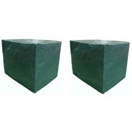 Master Tradesman 5' x 4'  x 4' Green / Brown Pallet Storage Tarp Covers - 2 Pack