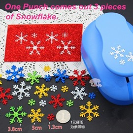 3 inch Christmas snow paper punch 3 pieces of snowflake for eva punch for DIY Album craft punch scrapbook paper cutter