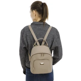David Jones - Women's Small Backpack - Women Soft PU Leather Daypack - Casual City Fashion Day Backpack School Bag School Backpack - Women's Backpack City Girls Fashion, Pink, Casual