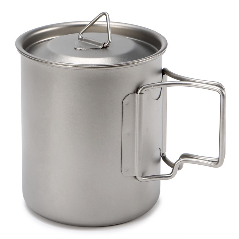 450ml 750ml Cup Set Ultralight Titanium Cup Hanging Pot Set