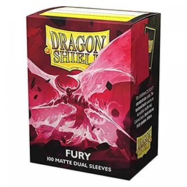 Dragon Shield AT-15055 Matte Dual Sleeves, Standard Size, Fury, 100 Count