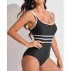 VECENEY One Piece Bathing Suit for Women High Waisted Color
