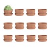 Fcacti 3.5 Inch Terracotta Shallow Succulent Pot - 12 Pack