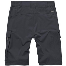 Men's Cargo Shorts with Zipper Pockets Quick Dry Stretch Work Shorts for Hiking Fishing ttactical Lightweight Breathable Outdoor Shorts,6257,Dark Grey,32