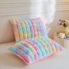 2 PCS Fluffy Bubble Faux Rabbit Fur Duvet Cover Set