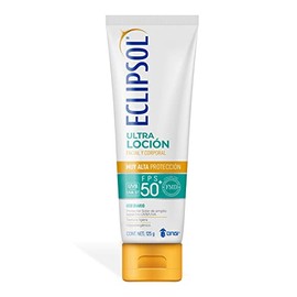 Eclipsol Ultra Loción Protector Solar Facial y Corporal FPS50+, Hipoalergénico, Textura Ultraligera y Resistente al Agua, Uso Diario, 125 g