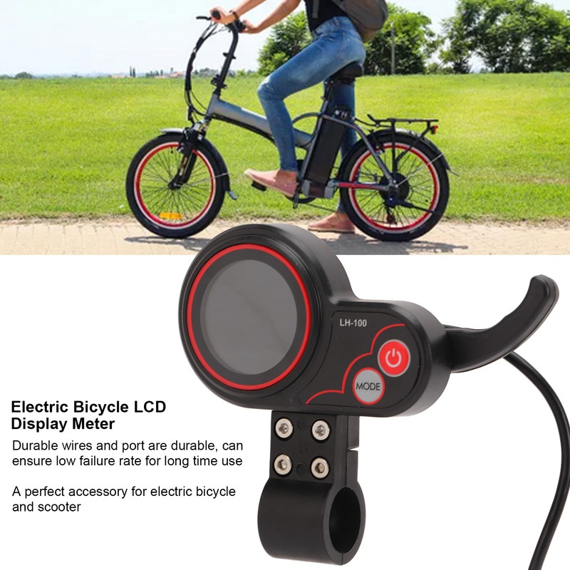 Electric Bicycle LCD Display Meter with 5P Waterproof Connector 24V