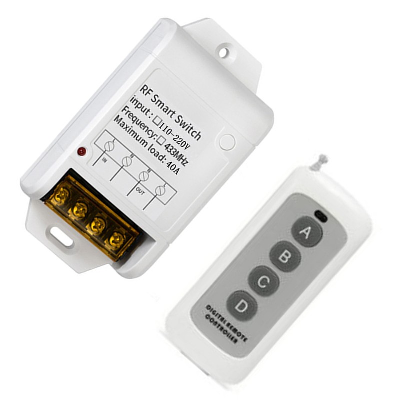 433MHZ Smart RF Relay Switch High Power 110V‑220V Wireless Remote