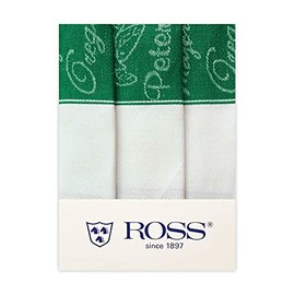 Ross Pack of 3 Twine, Half-Linen Tea Towels, Herbs, Silver, 50 x 70 cm