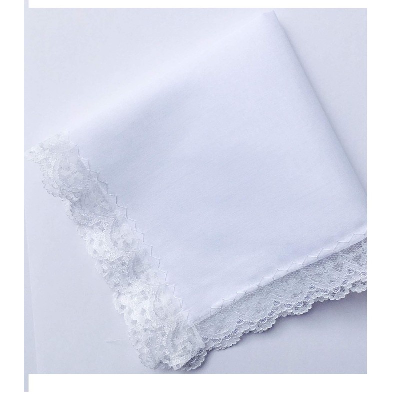 Lace Cotton White Handkerchiefs Perfect Wedding Bulk