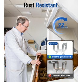 vikofan 6x6 Post Base Anchor for Concrete - Heavy Duty 4-Pack Fits 5.5" Wood Posts, 2mm Electro-Galvanized Steel Bracket, Deck/Fence/Pergola/Patio Cover Supports