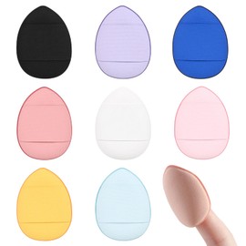 Makeup Sponge, 9 Colors, Macaron, Mini Puff Mini, Finger Puff Soft, Wet and Dry Puff Foundation Resistant Puff Sponge Makeup Cushion Foundation Sponge Puff Makeup Powder Puff Foundation Puff Makeup