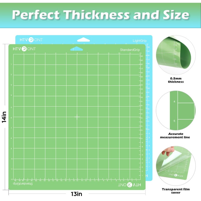 HTVRONT Variety Cutting Mat, 2 Pcs Cutting Mat 12x12 Compatible