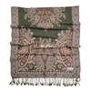 GFM Mosaic Design Pashmina Style Scarf (MSC-A), s13-ghjtn-olive