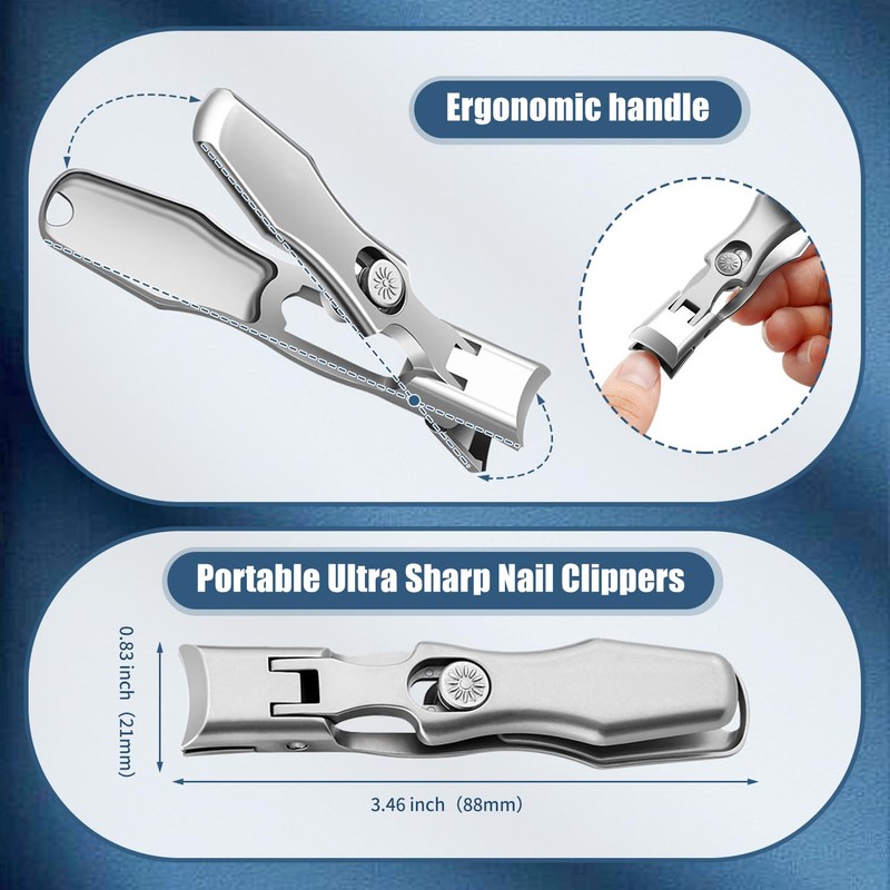 German Nail Clippers for Men, 2025 Upgraded Ultra Sharp Stainless