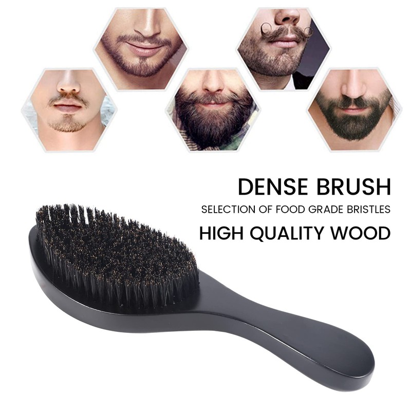 Hxyrxib Wave Brush Curved Wave Brush Soft and Wild Boar