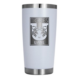 Termo para cafe de TIGRES, Vaso Termico Liga Mx Futbol Regalo Mantiene Bebidas Calientes Frias Doble Pared Acero Inoxidable Termo Hombre Laser Mantiene tus Bebidas Calientes y Frias