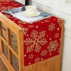 Jayusaror Christmas Table Runner Red Gold Snowflake Xmas Table Runner
