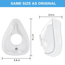 2 Packs Replacement Cushion for ResMed Airfit F20, Compatiable with Orignal Airfit F20 Frame & Elbow,Replacement Full Face CPAP Mask Cushion, Soft & Durable, Cover Nose and Mouth, Large