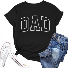 Pairxily Dad Mom Shirt Matching Shirts for Couples Pregnancy Announcement Reveal T Shirts Mothers Fathers Day Couple Gifts(Black,L)