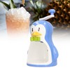 Shaved Ice Machine ABS Penguin Shape Blue Household Portable Manual