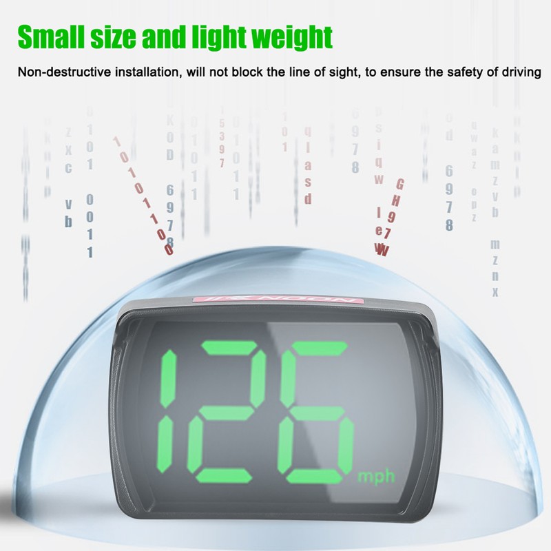 KKNOON Car Headup Display KM/H MPH GPS Digital Speedometer with