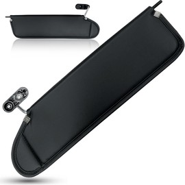 Left Driver Side Sun Visor Fit for Jeep Wrangler TJ 2003 2004 2005 2006, Replacement Agate 13313.01 (Left Driver Side（Black)