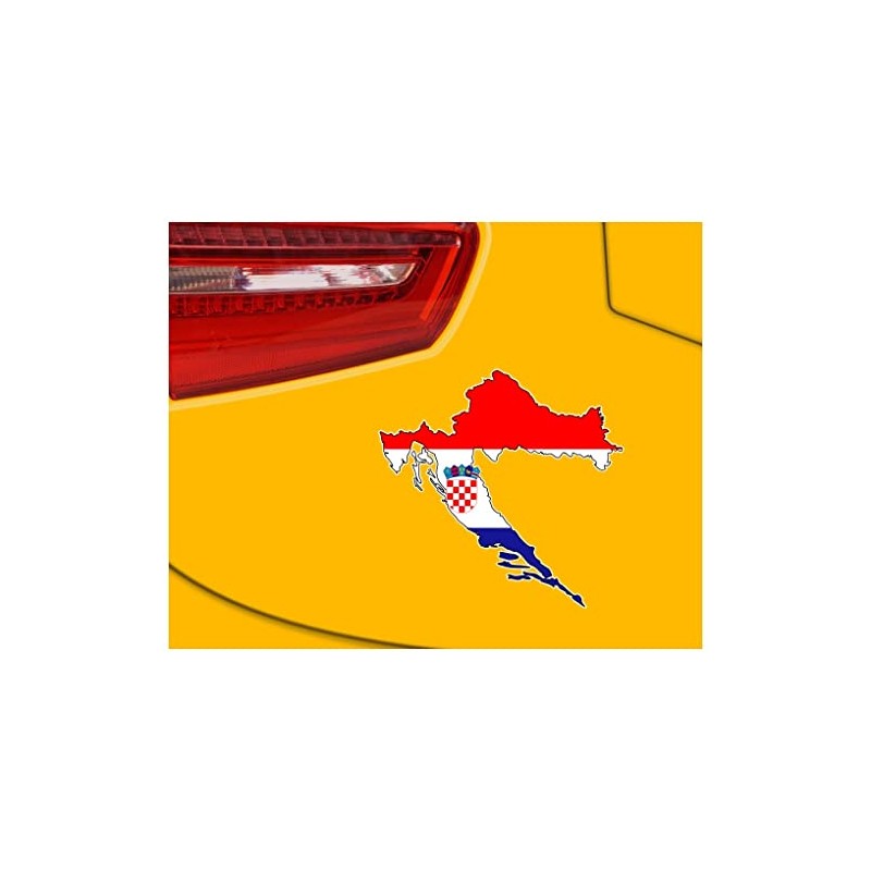 Croatia Car Sticker Sticker In National Colours