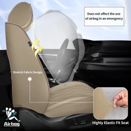 Unbranded For Hyundai Tucson 2005-2024 Car Front and Rear 5-Seat Covers set Faux Leather