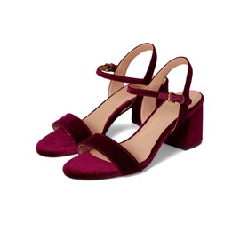 Cole Haan Women's Josie Block Heel Sandal Heeled, Wine Velvet, 9
